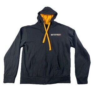 Battlefield 1 Geek Think Dice Full Zip Hoodie Mens M Black